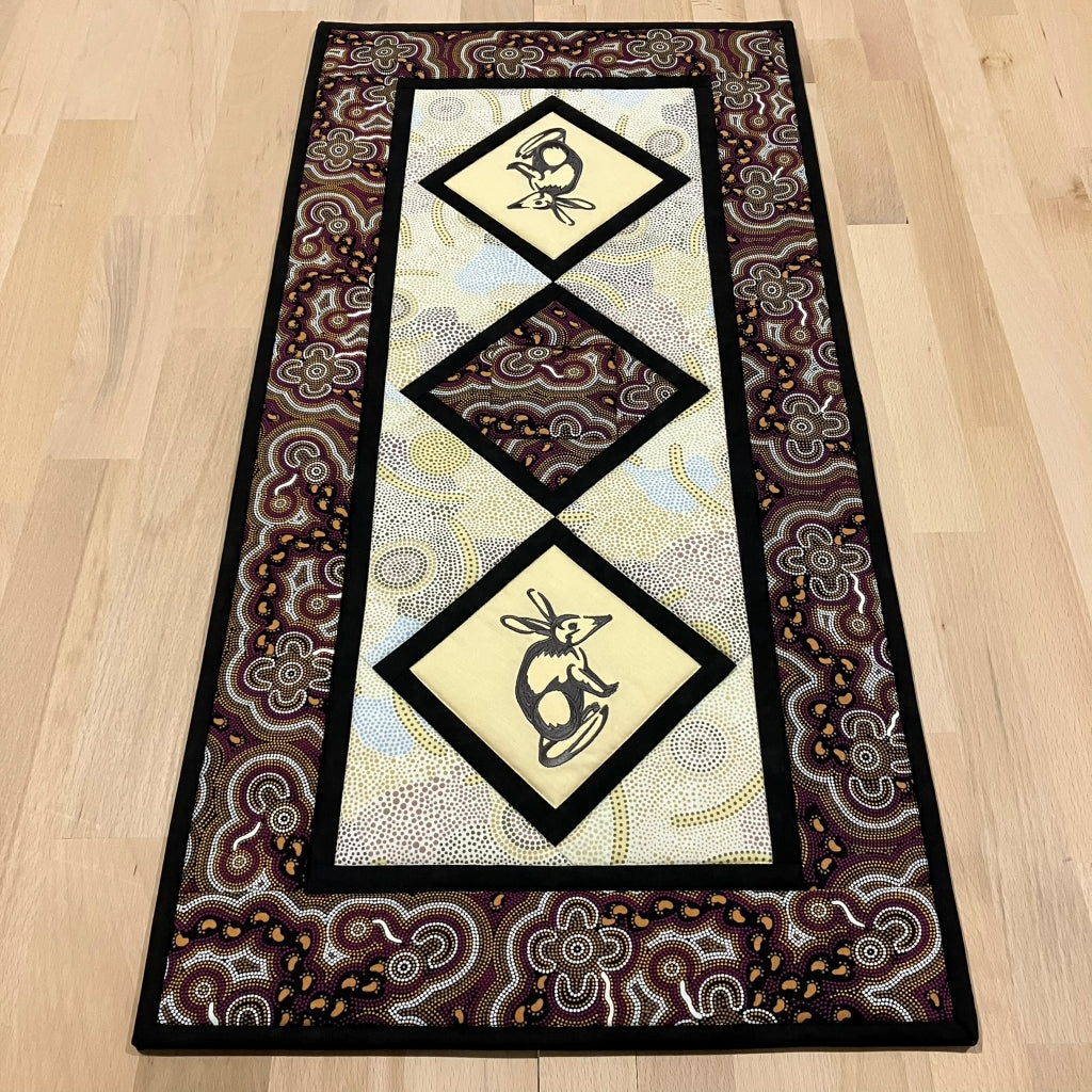 handmade Australian native quilted - bilby & dingo