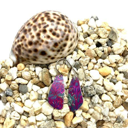 Anodised aluminium earrings - Botanic Burst Collection