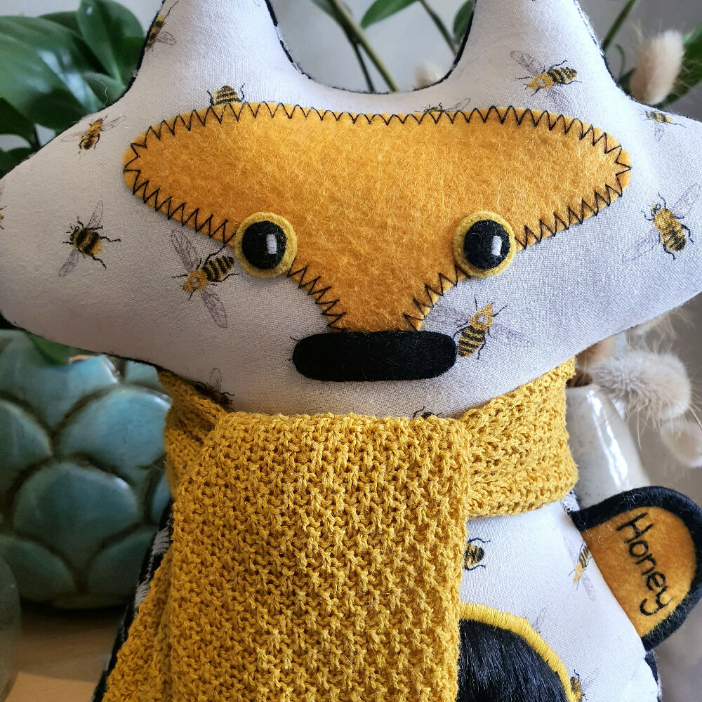 HONEY Handmade Wolf Fabric Soft Toy