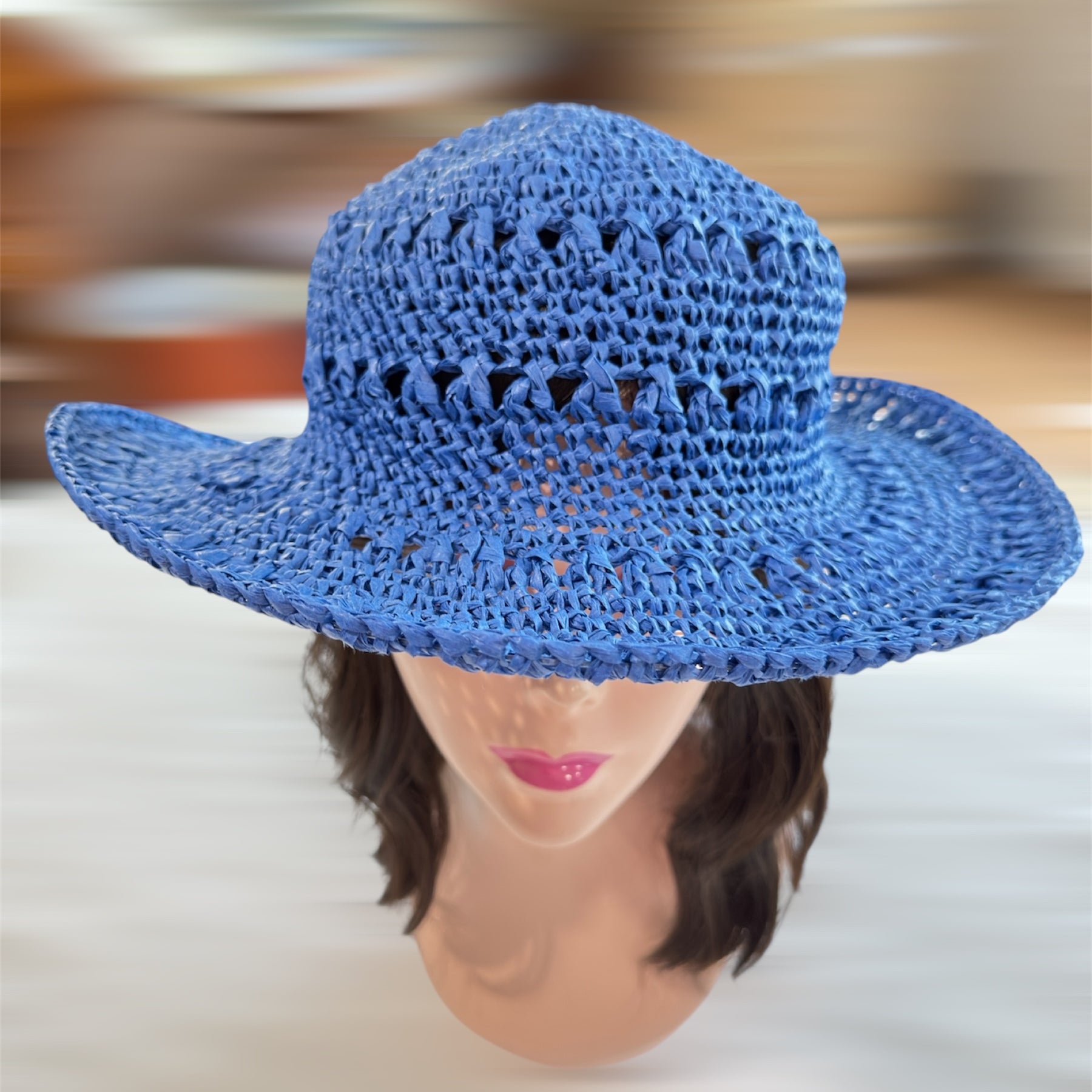 Handmade crochet Raffia Summer Hat