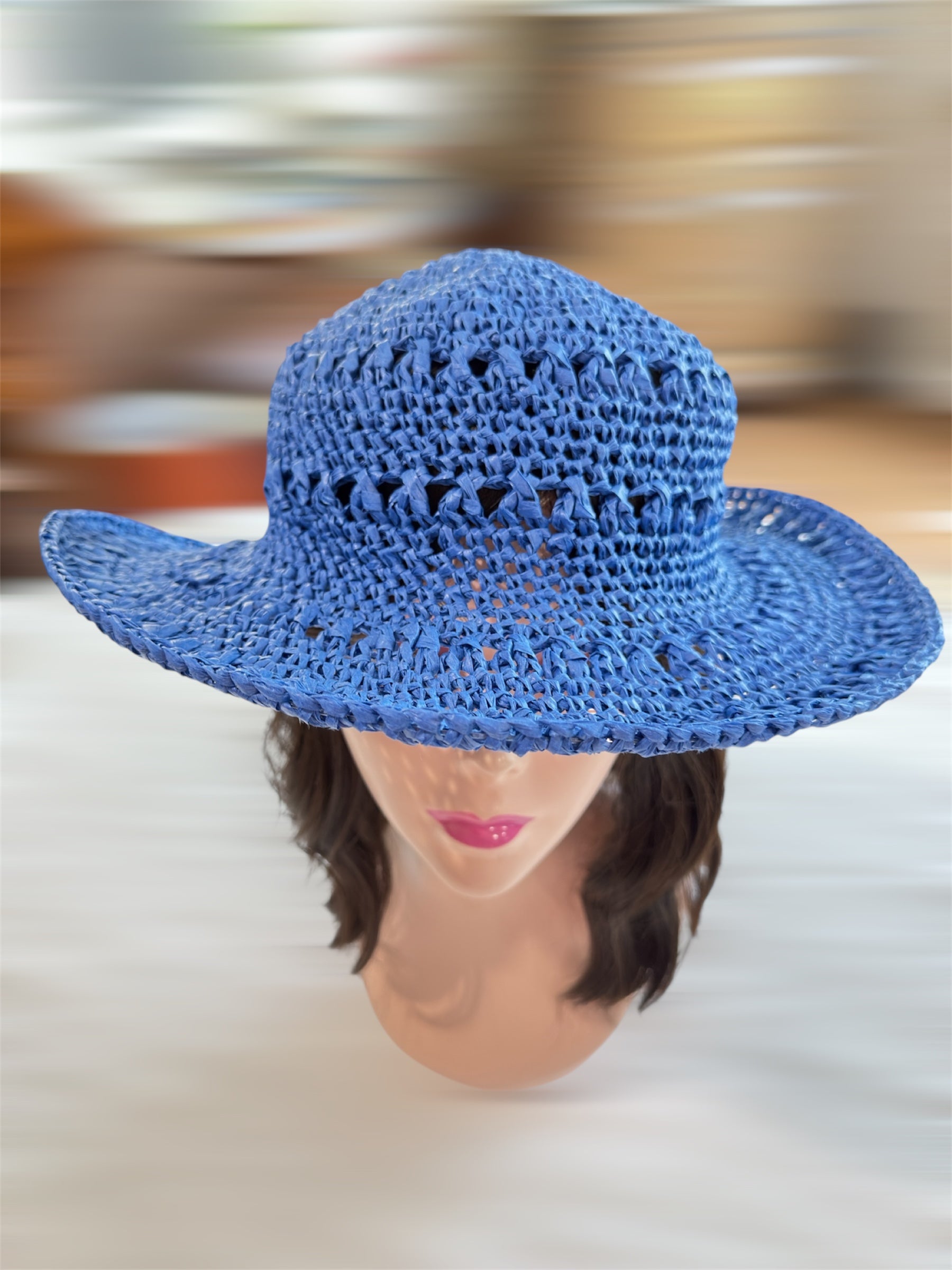 Handmade crochet Raffia Summer Hat