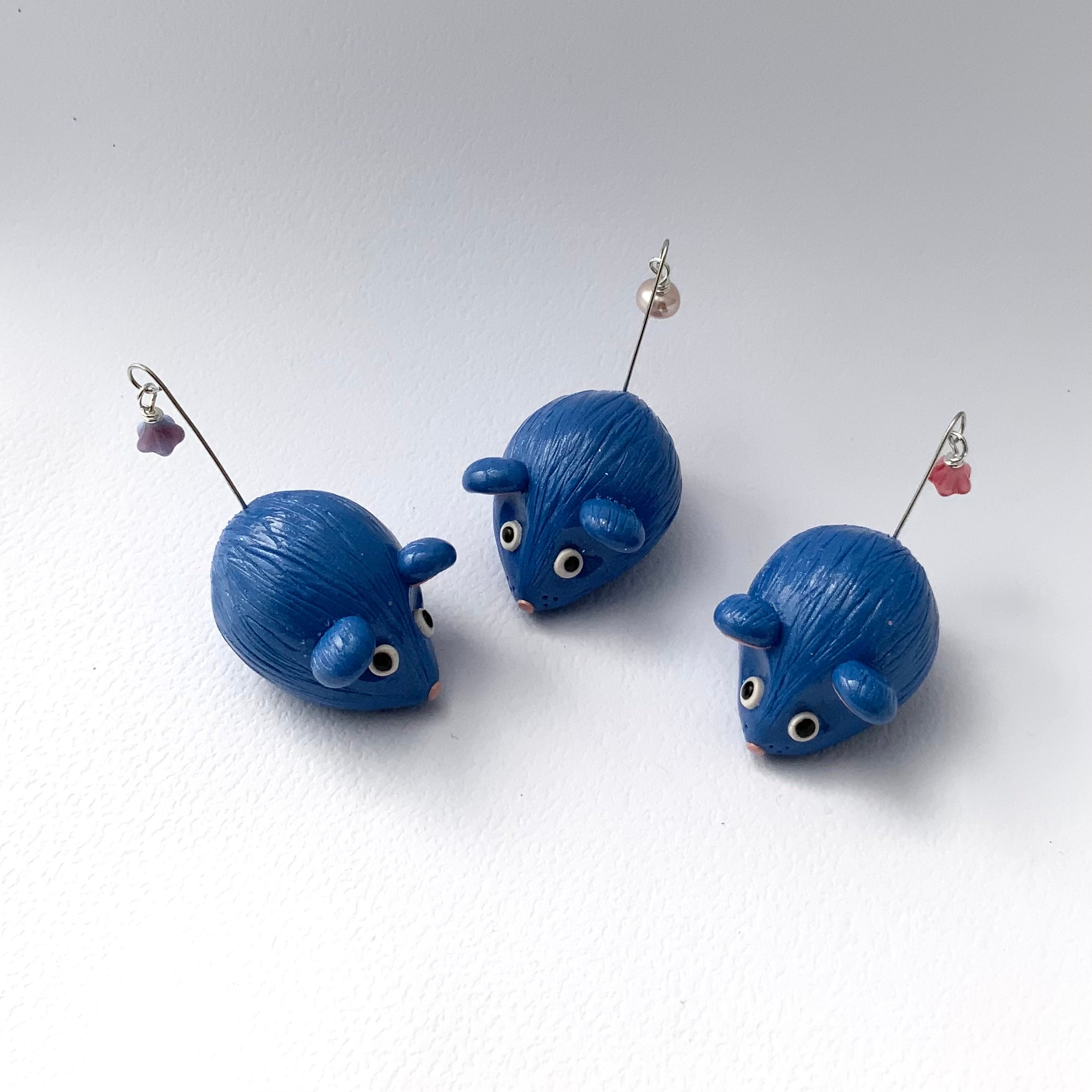 MOUSEMATES TRIO | Sweet Whimsical Handmade Polymer Clay Mice