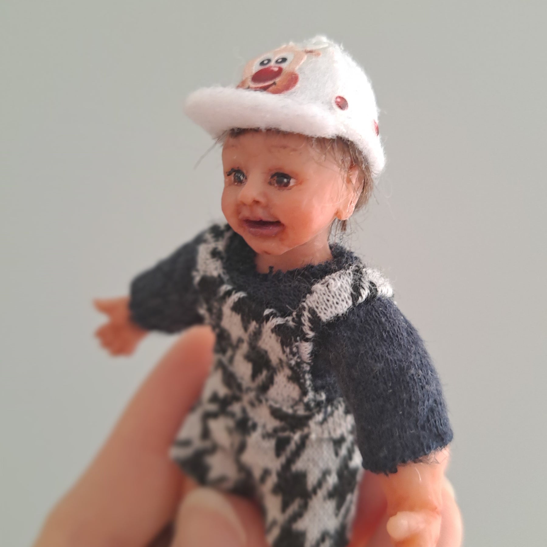 Little soccer dreamer/1:12 scale doll/ Polymer clay OOAK doll