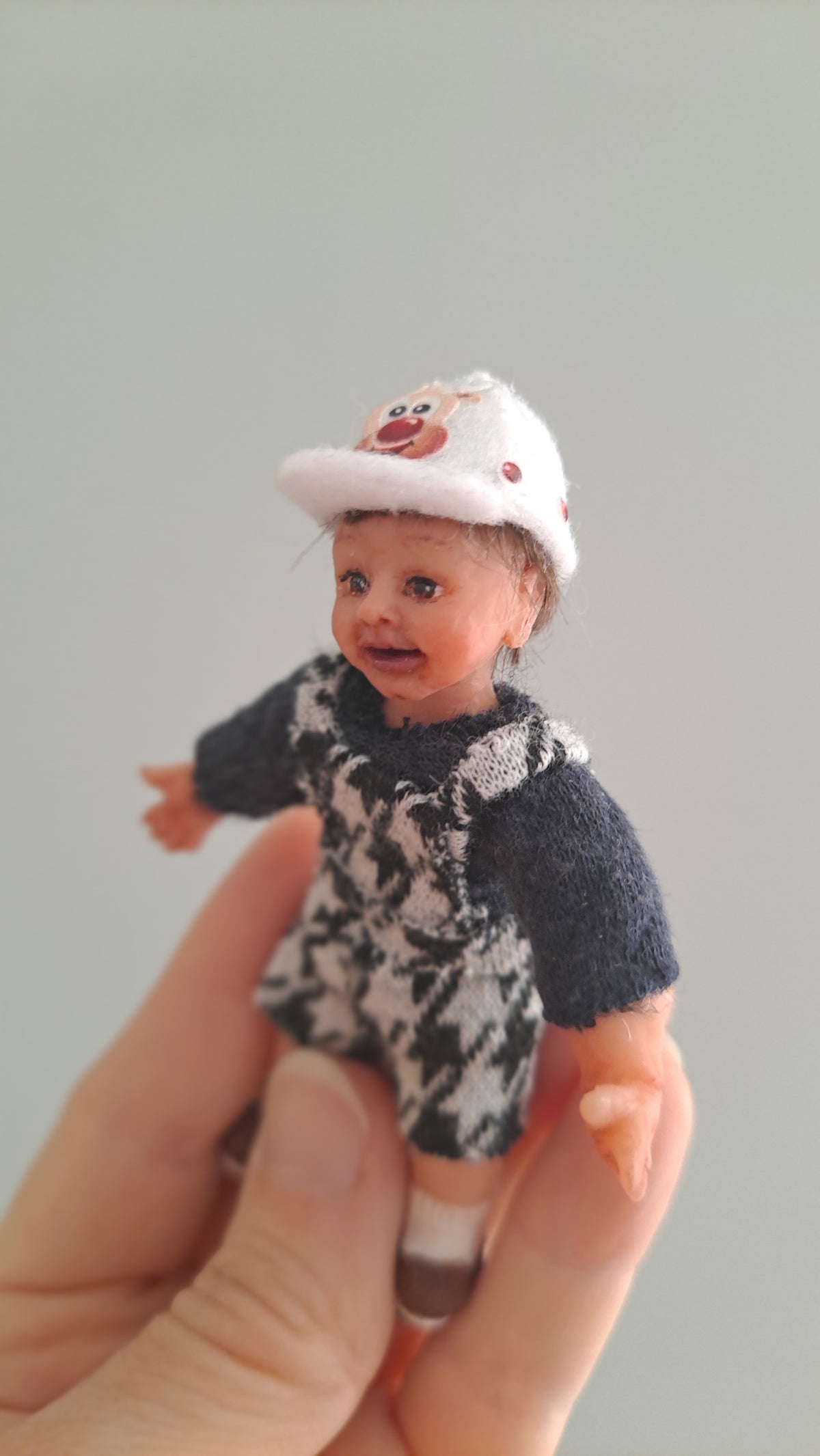 Little soccer dreamer/1:12 scale doll/ Polymer clay OOAK doll