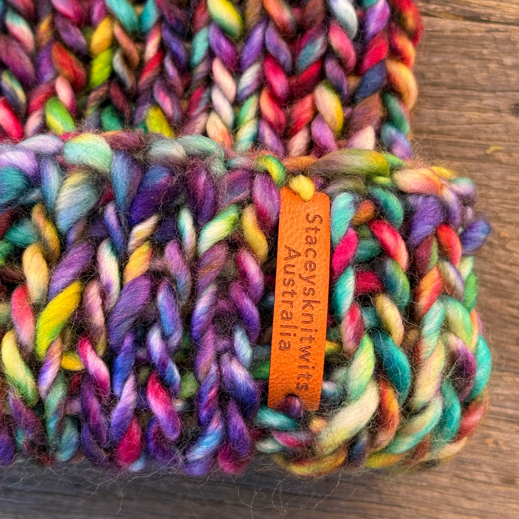 Hand knitted beanie, merino beanie, rainbow beanie