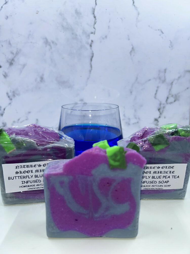 Butterfly blue tea infused soap