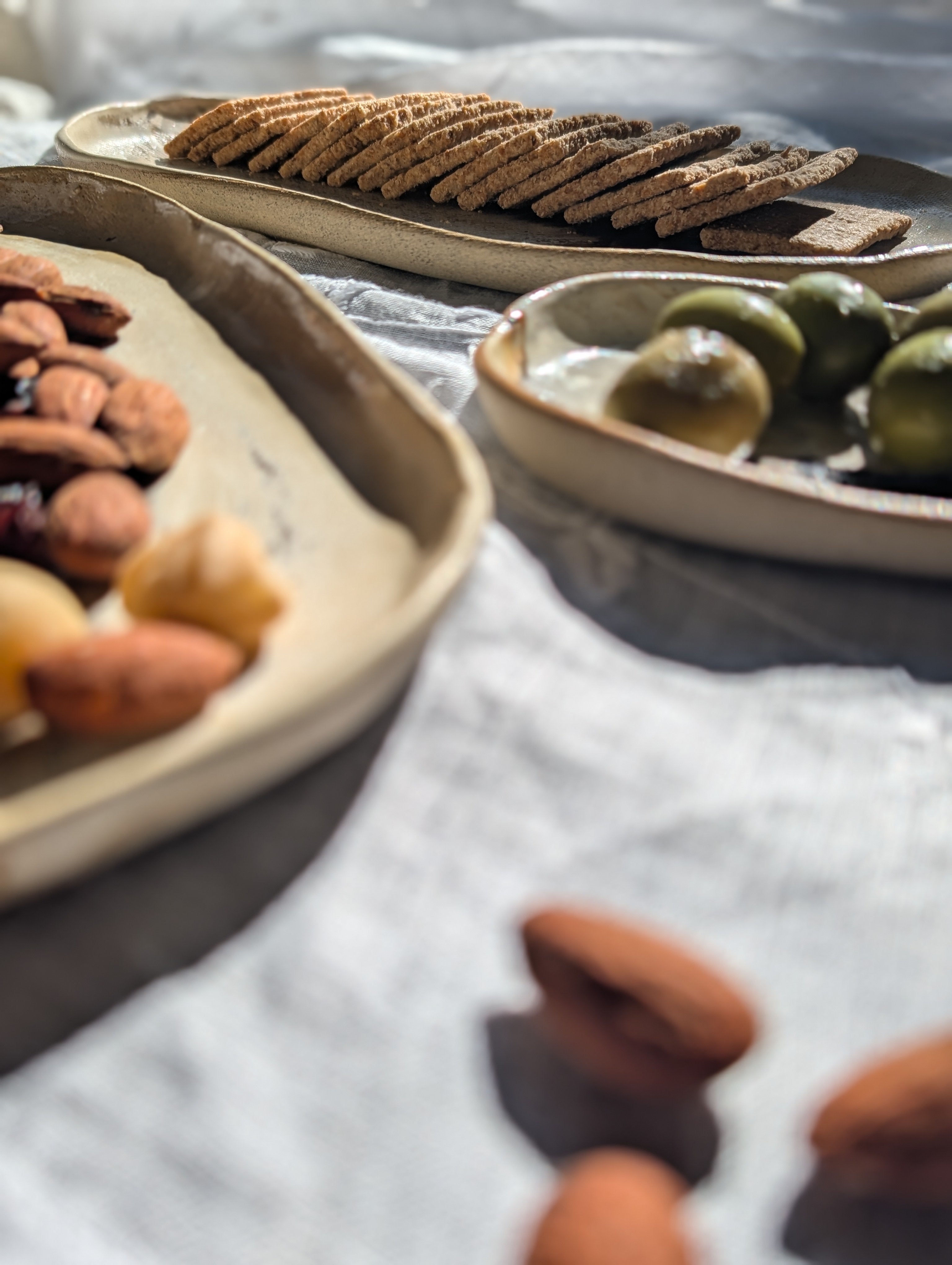 Handmade Ceramic Tray Set (3)| inspired by textures found in nature