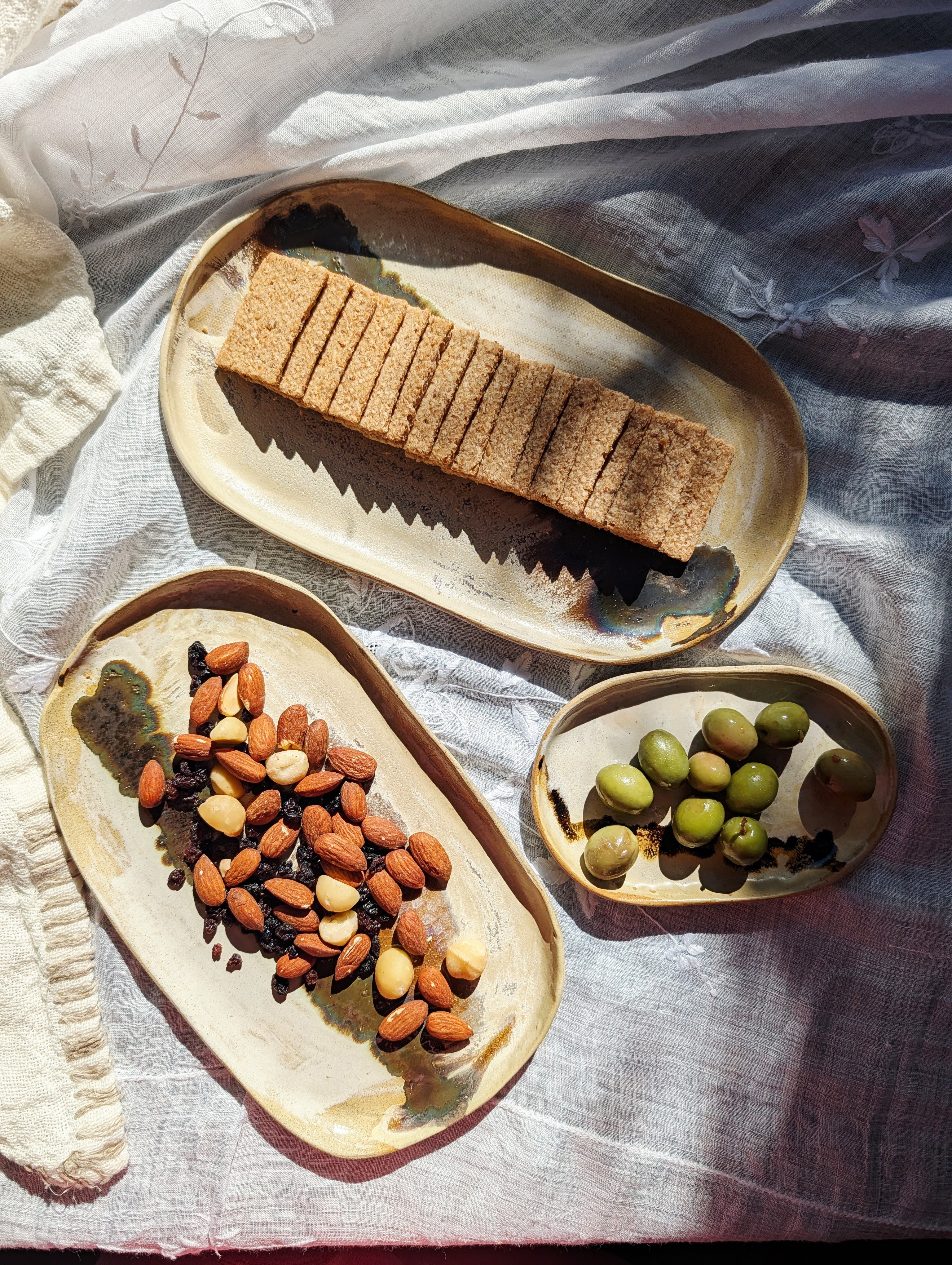 Handmade Ceramic Tray Set (3)| inspired by textures found in nature
