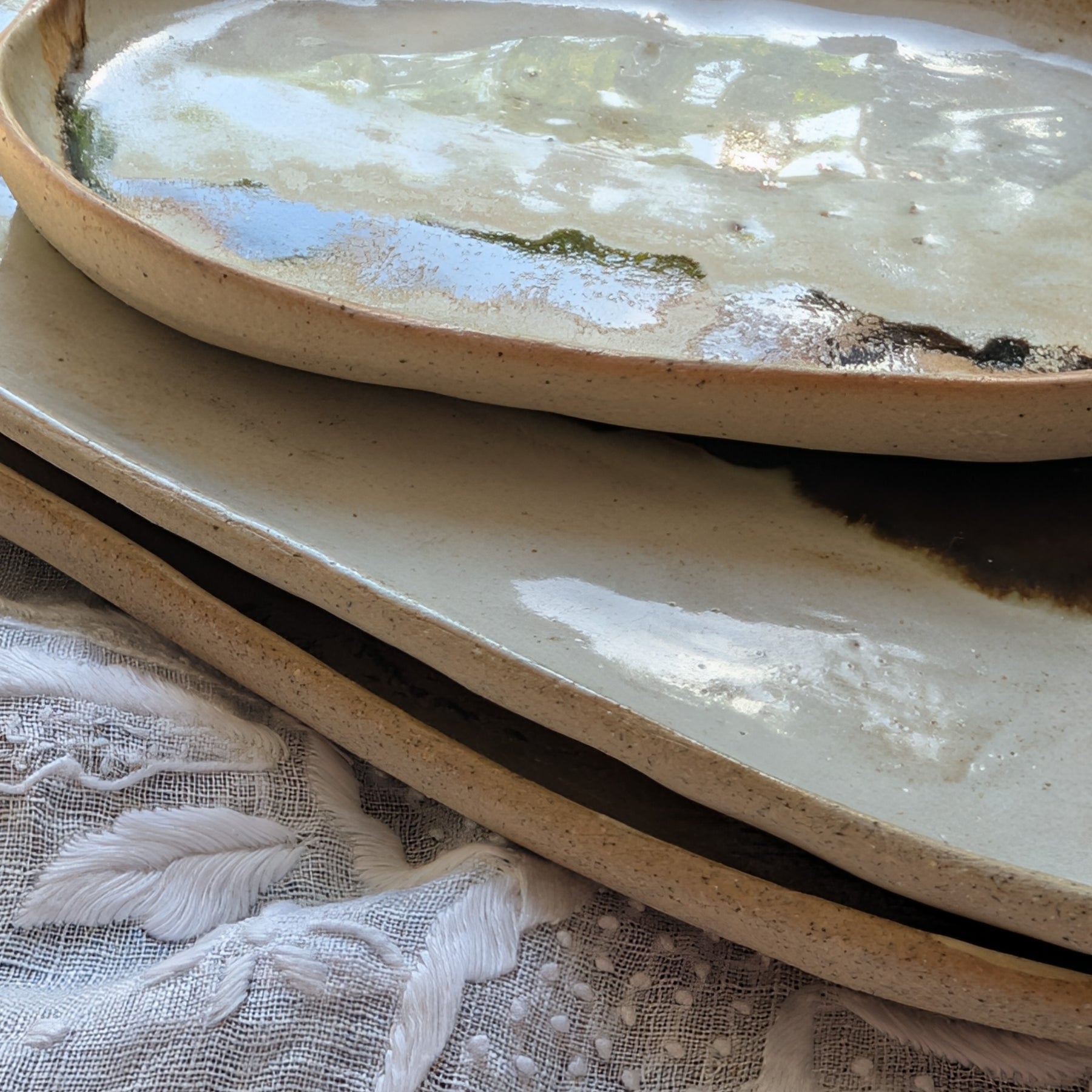 Handmade Ceramic Tray Set (3)| inspired by textures found in nature