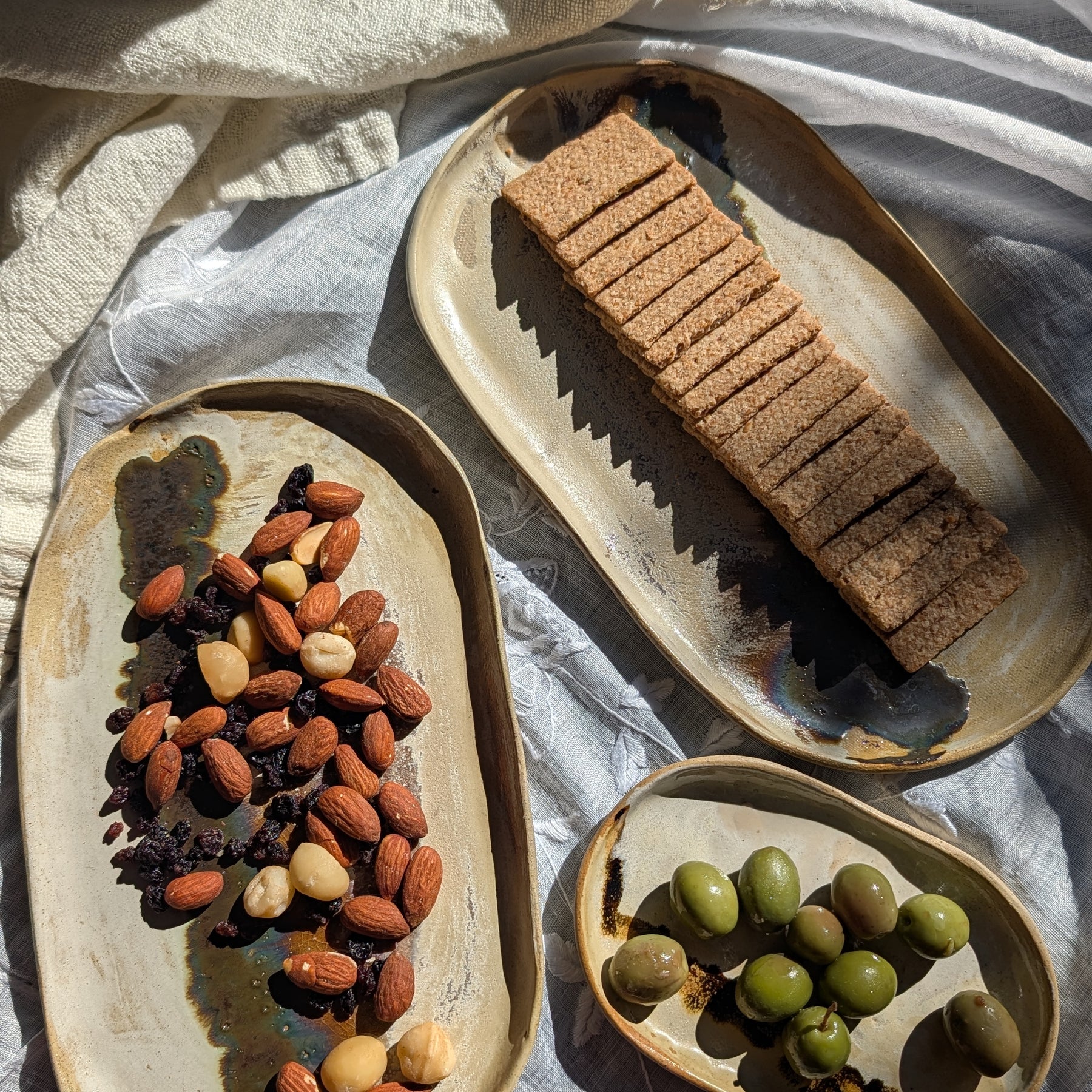 Handmade Ceramic Tray Set (3)| inspired by textures found in nature