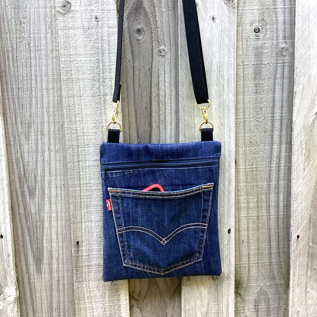 Upcycled Denim Crossbody Bag – Levis Pocket