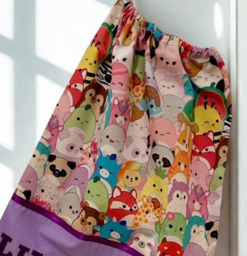 Children's Library Bag , Handmade, Personalised