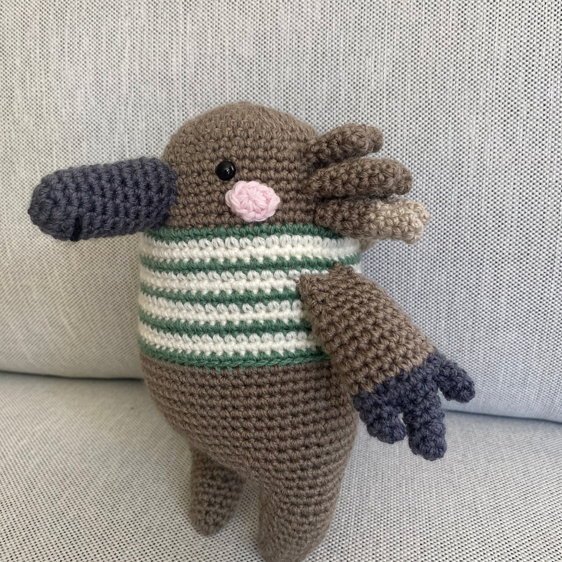 Bob the Echidna - crocheted toy