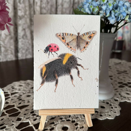 Pollinators Seeded Paper Greeting Card