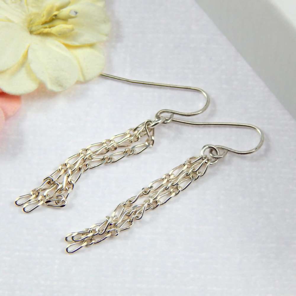 Sterling Silver Chain Earrings