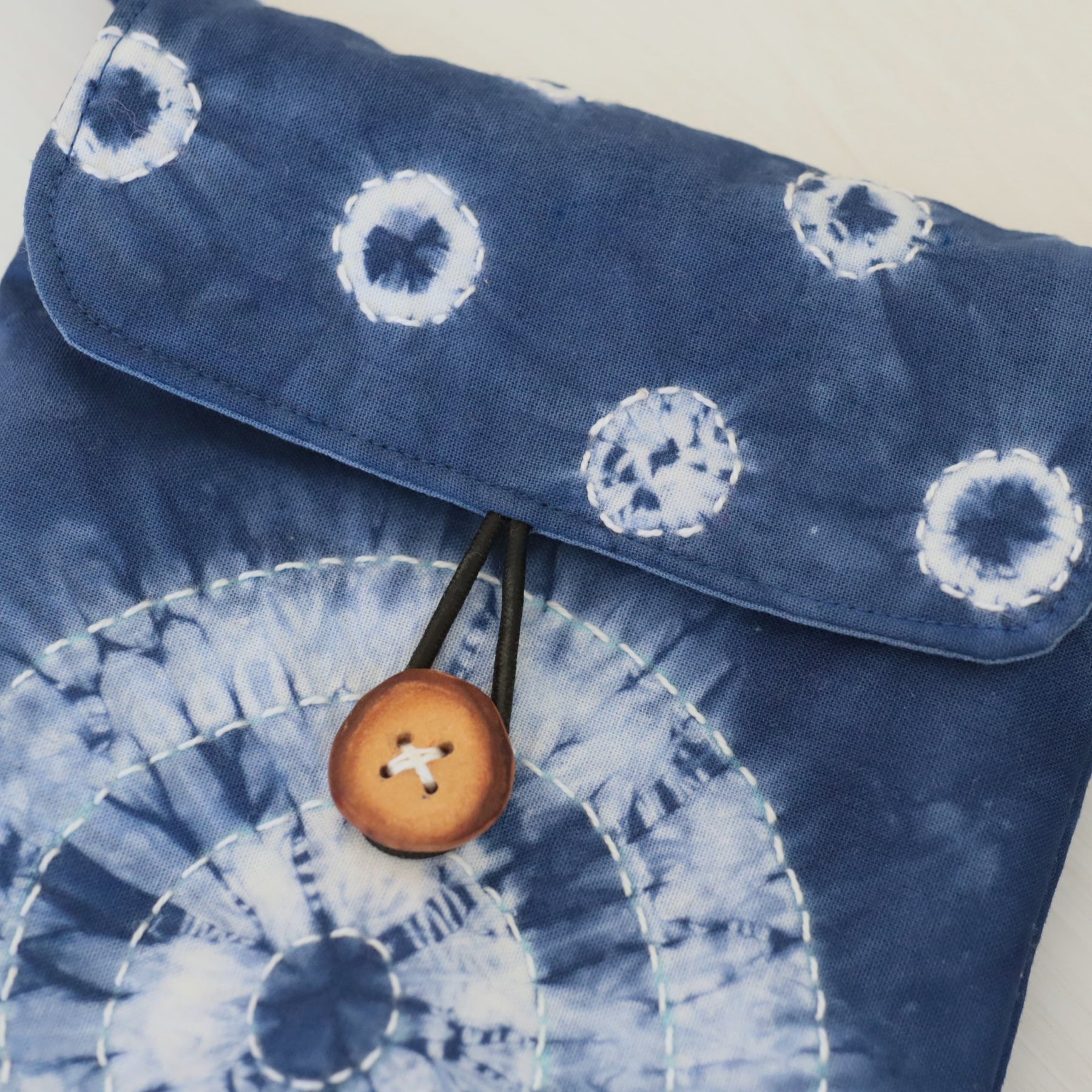 Tie Dyed Small Messenger/Cross Body Bag, Indigo