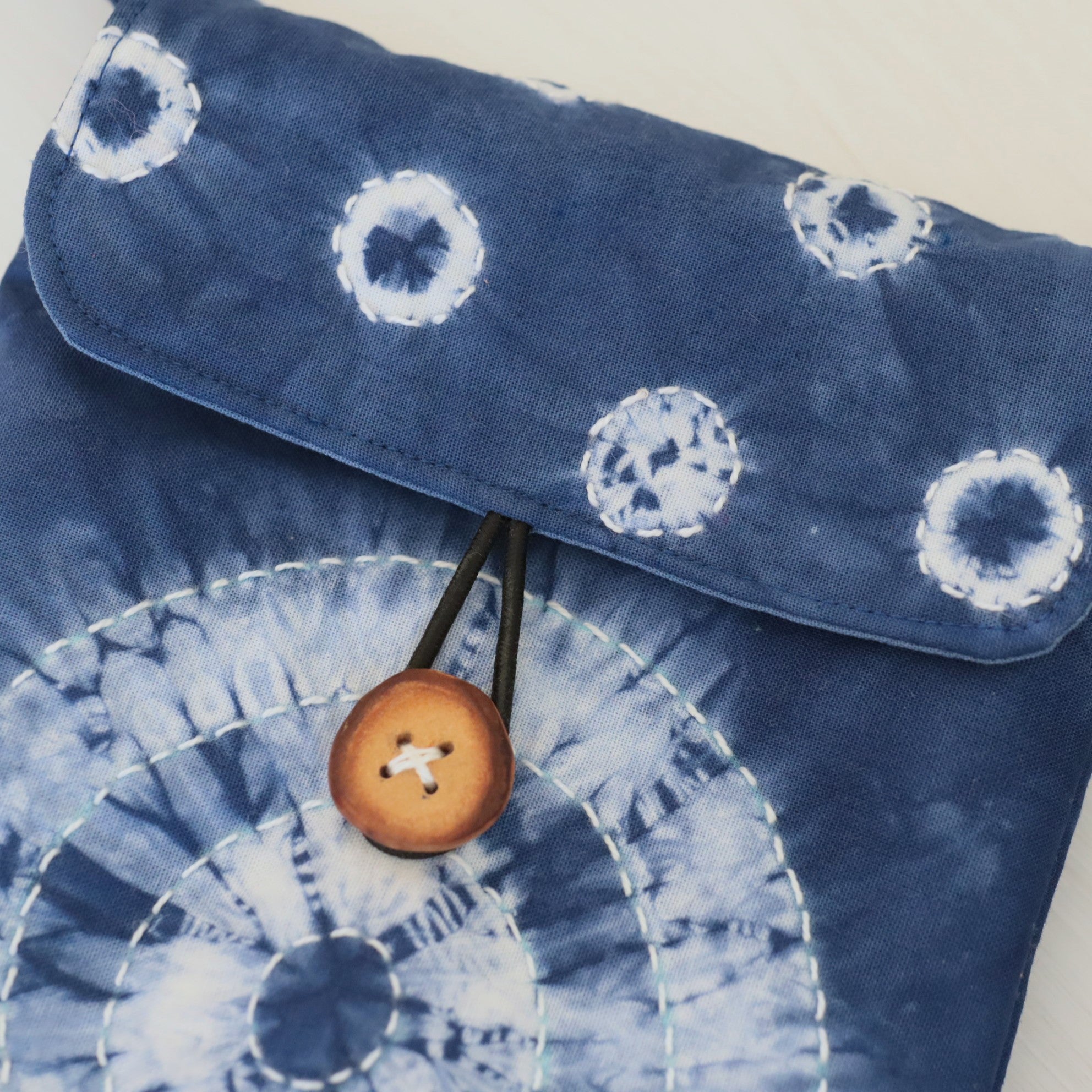 Tie Dyed Small Messenger/Cross Body Bag, Indigo