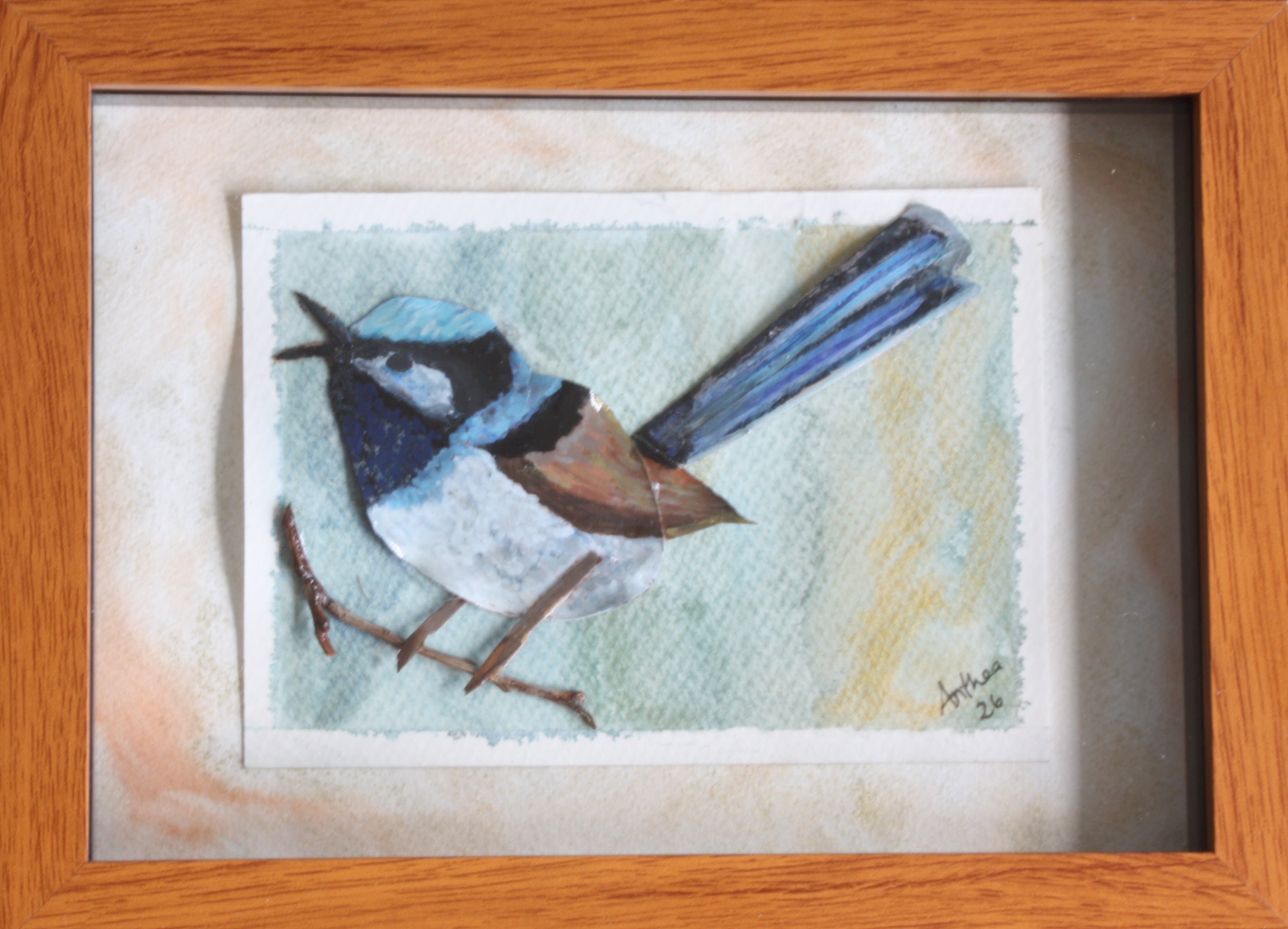 Male Fairy Blue Wren Original Artwork
