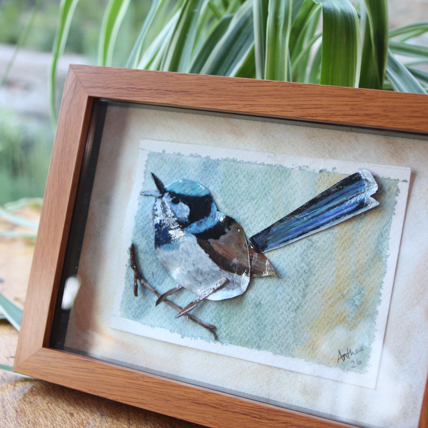 Male Fairy Blue Wren Original Artwork