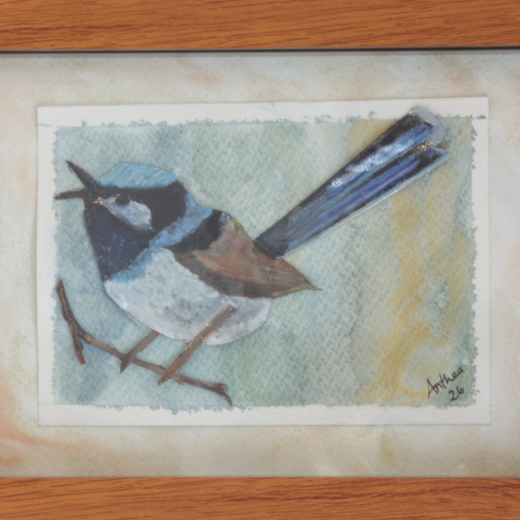 Male Fairy Blue Wren Original Artwork