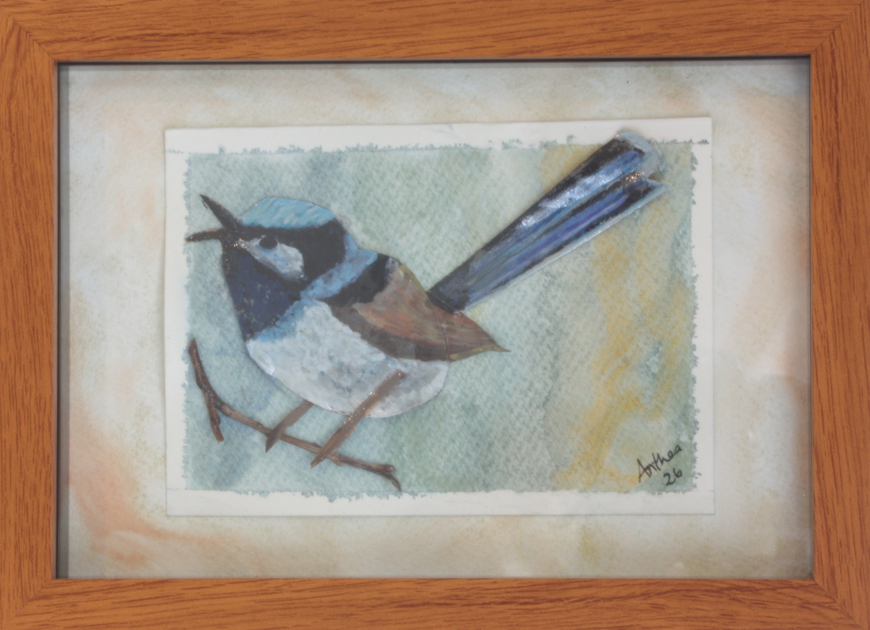 Male Fairy Blue Wren Original Artwork