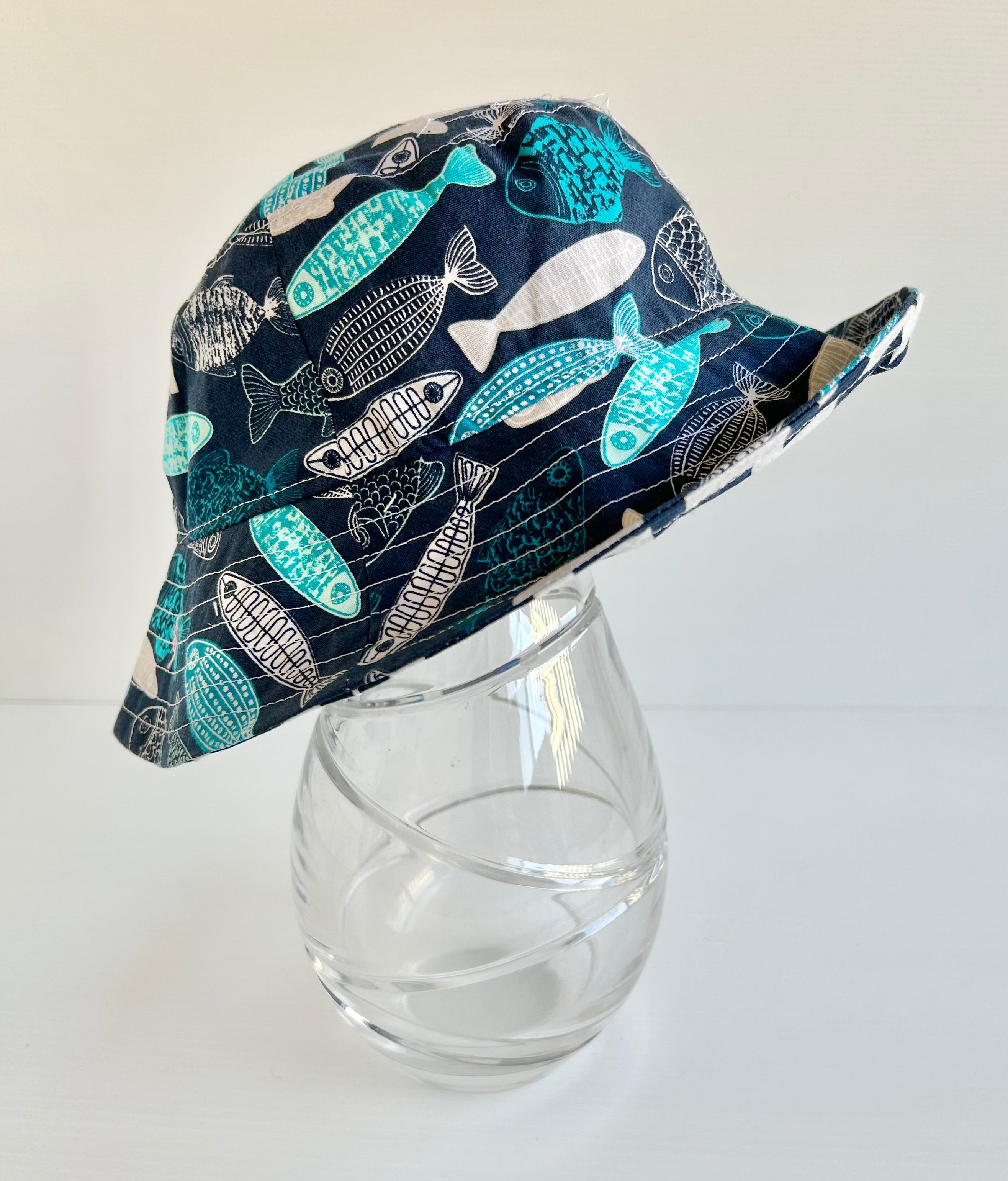 Ready to post- Medium size regular brim hats with chin strap- reduced price