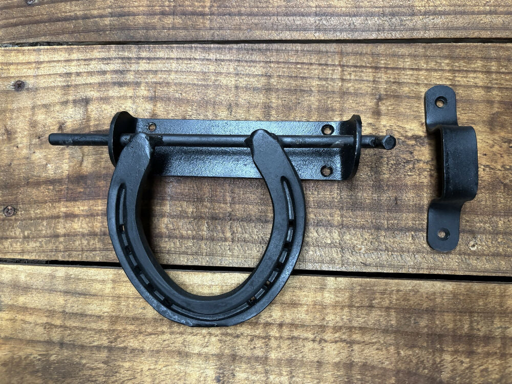 Horse shoe door latch left and part
