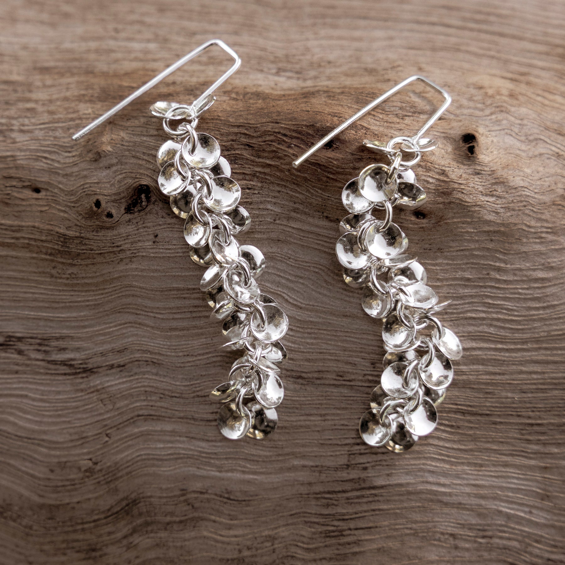 Cascading Disc Earrings