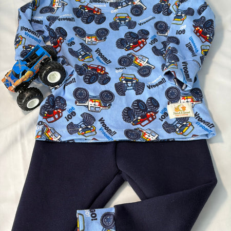 MONSTER TRUCK LONG SLEEVE TOP & PANTS 6-9 Months