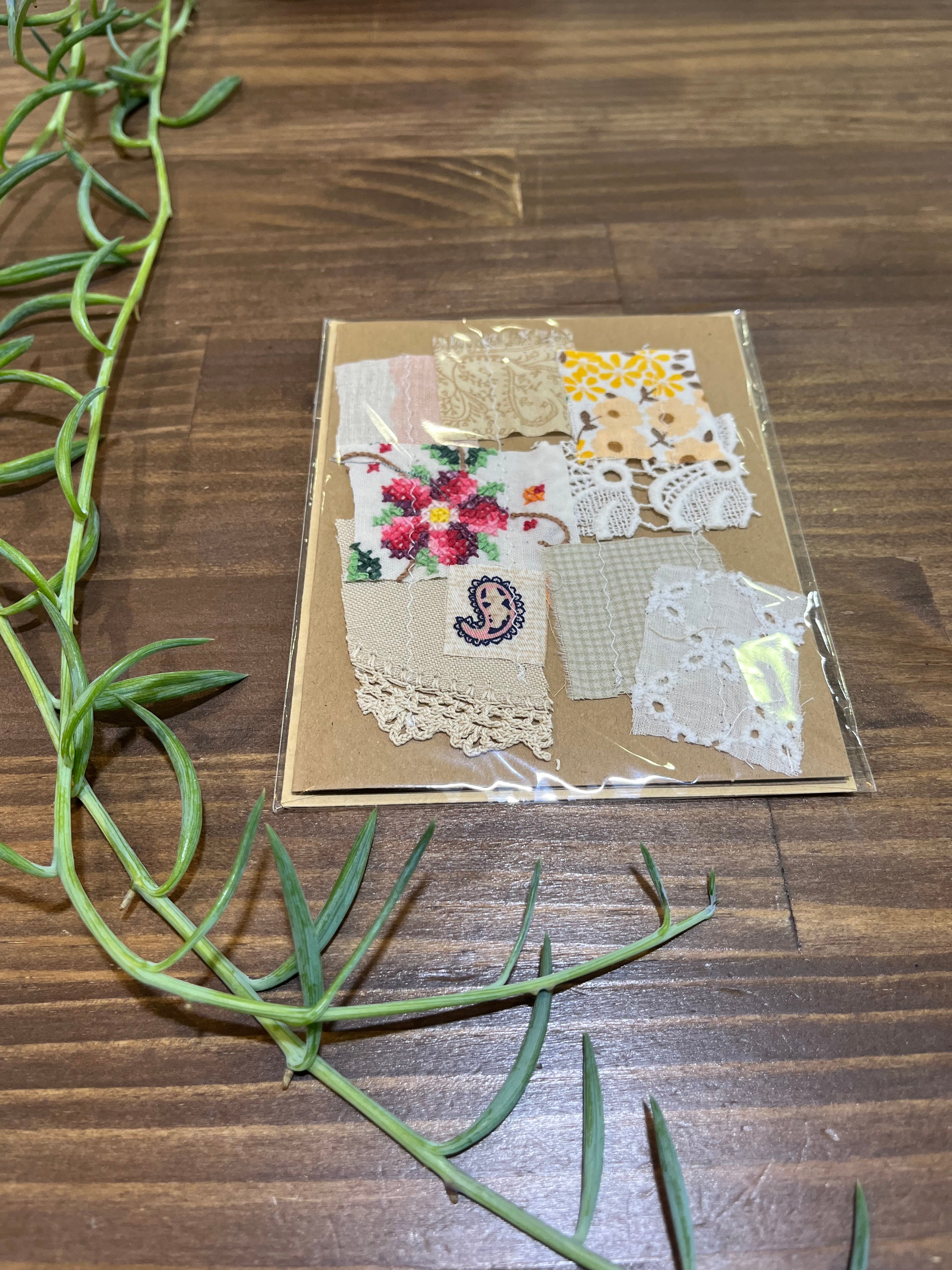 gorgeous natural scrappy patch card - violetclothing - free postage