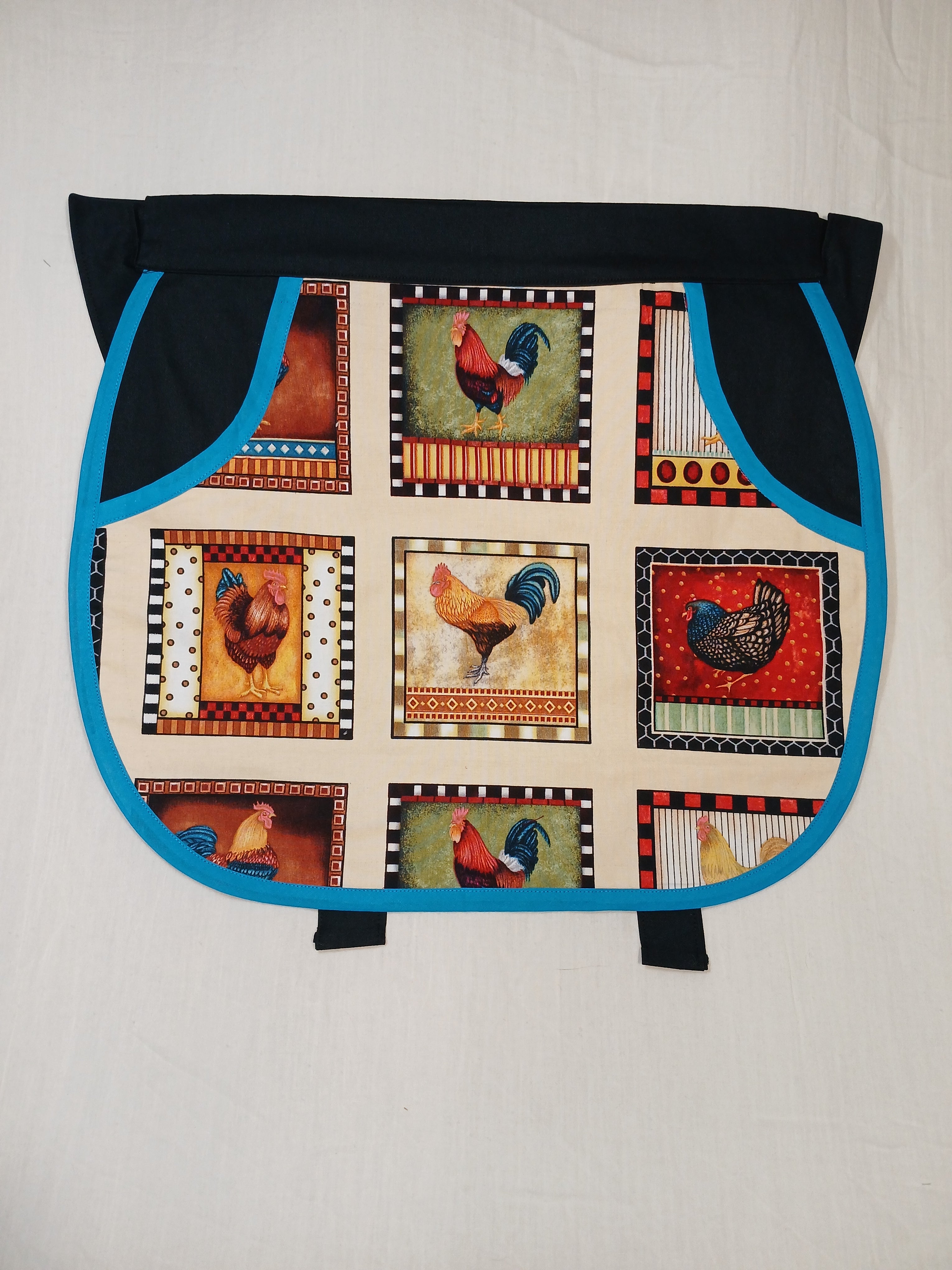 Peg or Utility Apron featuring colourful chooks
