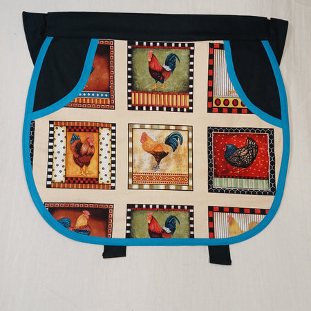 Peg or Utility Apron featuring colourful chooks