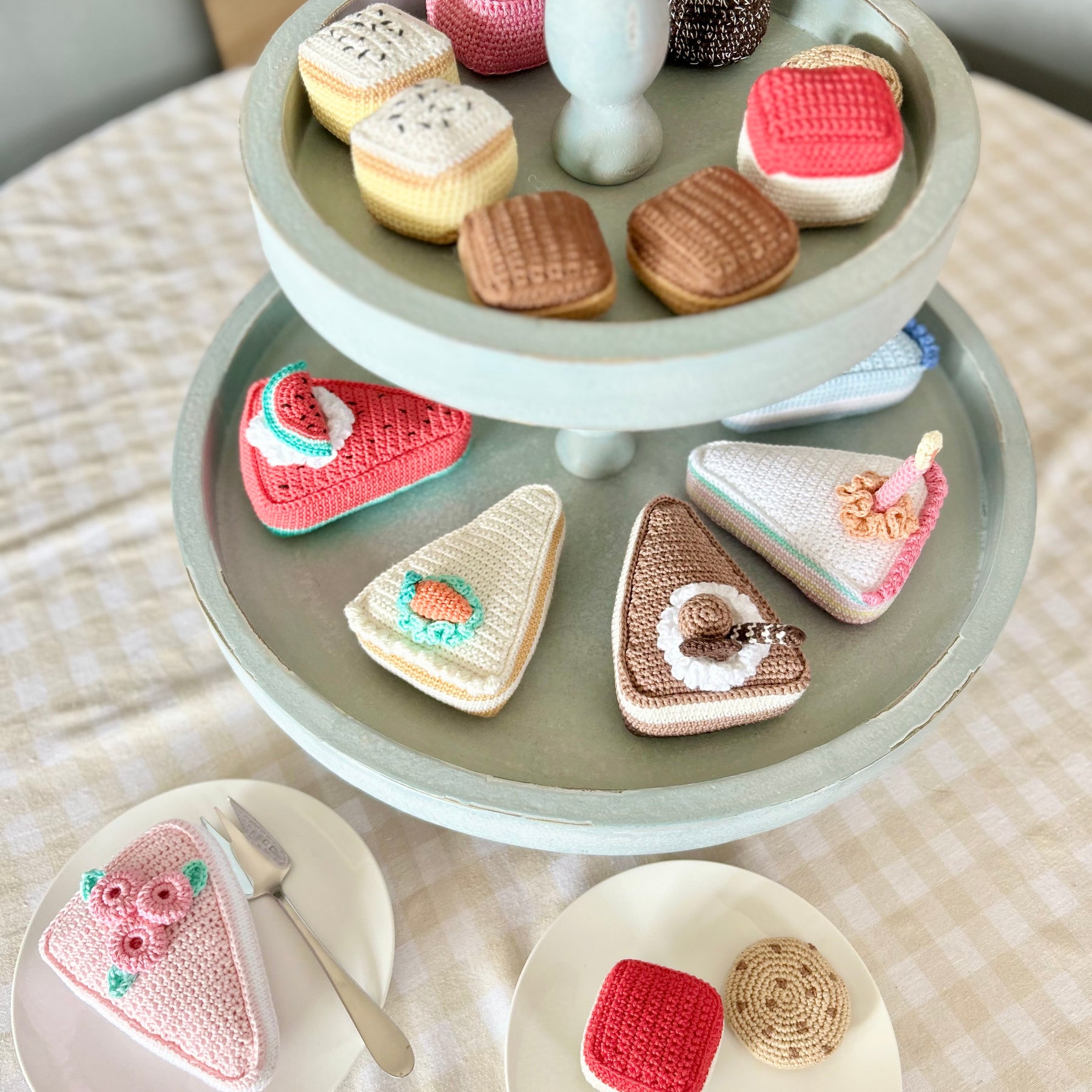 Lamington| Cookie | Vanilla slice | Caramel slice | Jelly slice | Crochet Pretend Play Food | Made to Order