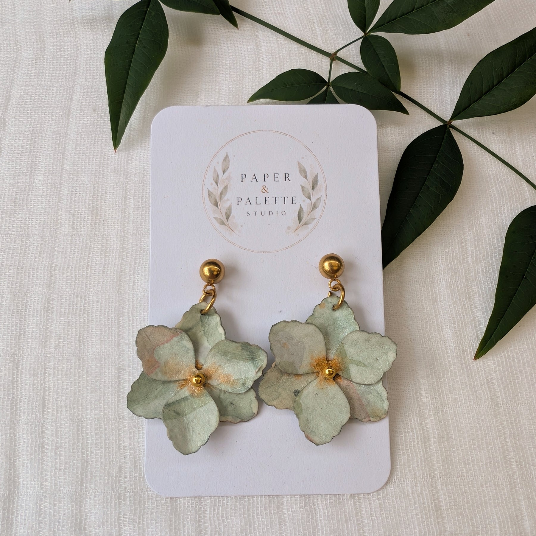 Gladiolus Flower Earrings | Handmade Paper Floral Earrings | Lightweight Dangles
