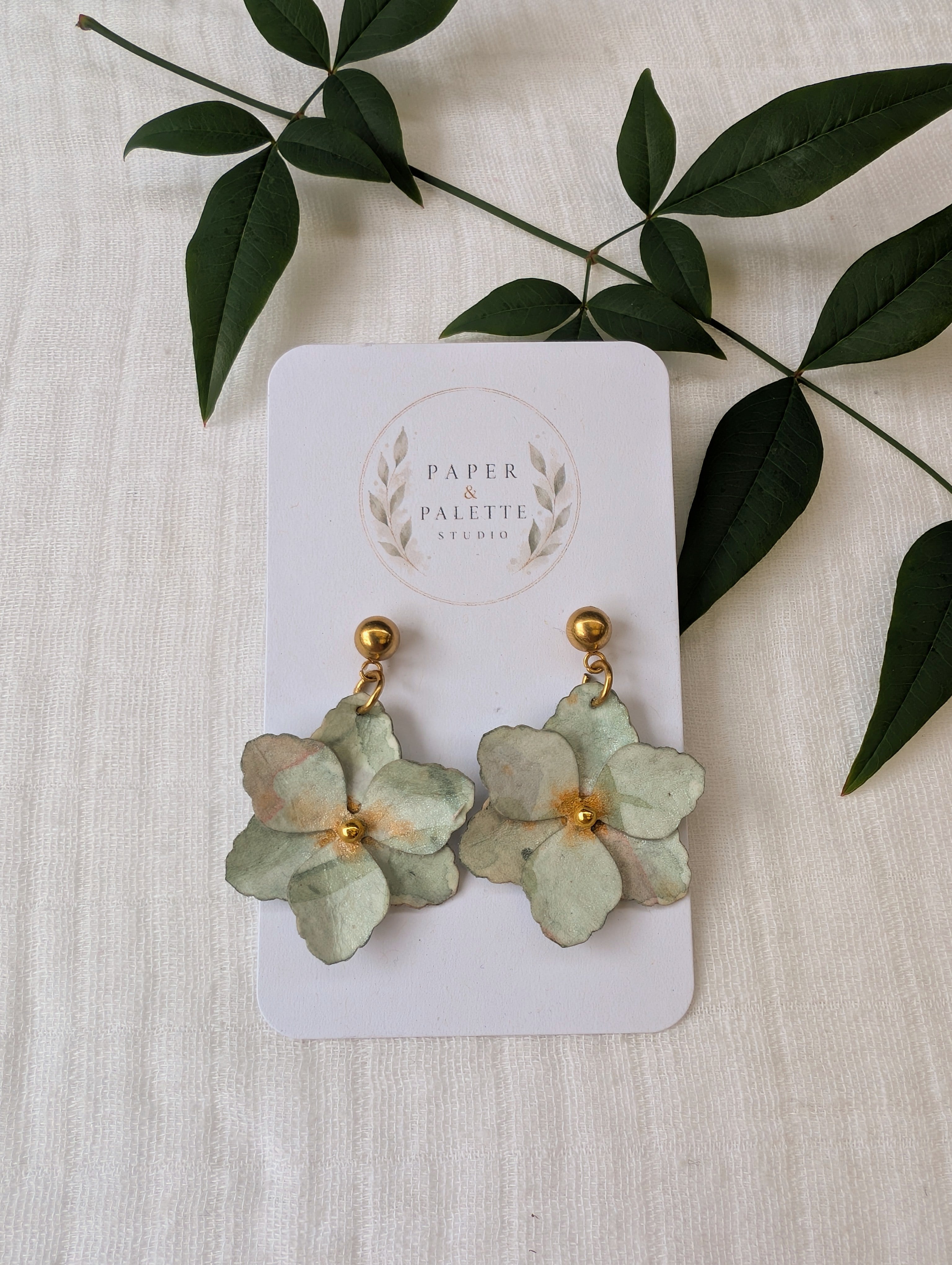 Gladiolus Flower Earrings | Handmade Paper Floral Earrings | Lightweight Dangles
