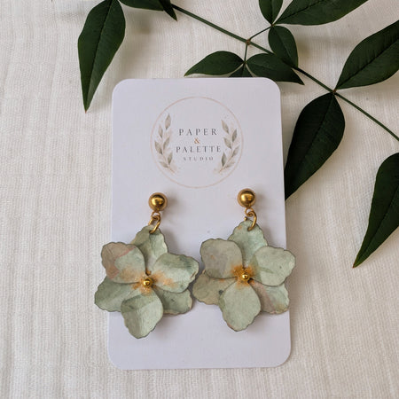 Gladiolus Flower Earrings | Handmade Paper Floral Earrings | Lightweight Dangles