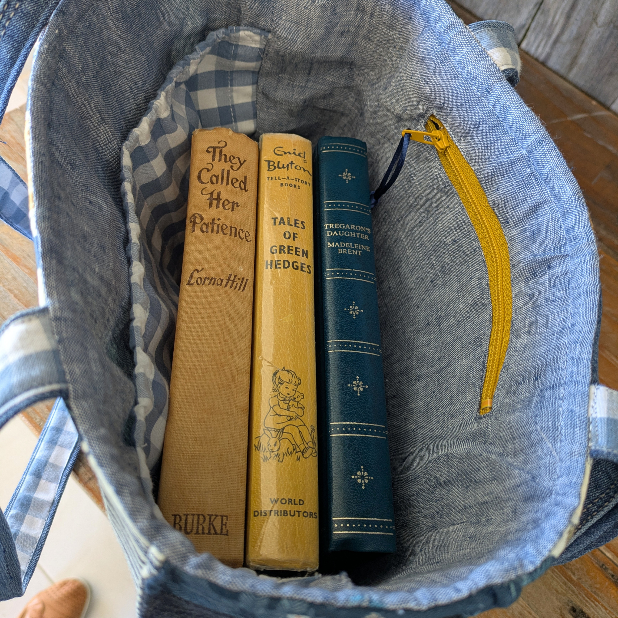 Chubby Tote, Shoulder bag, Upcycled Denim