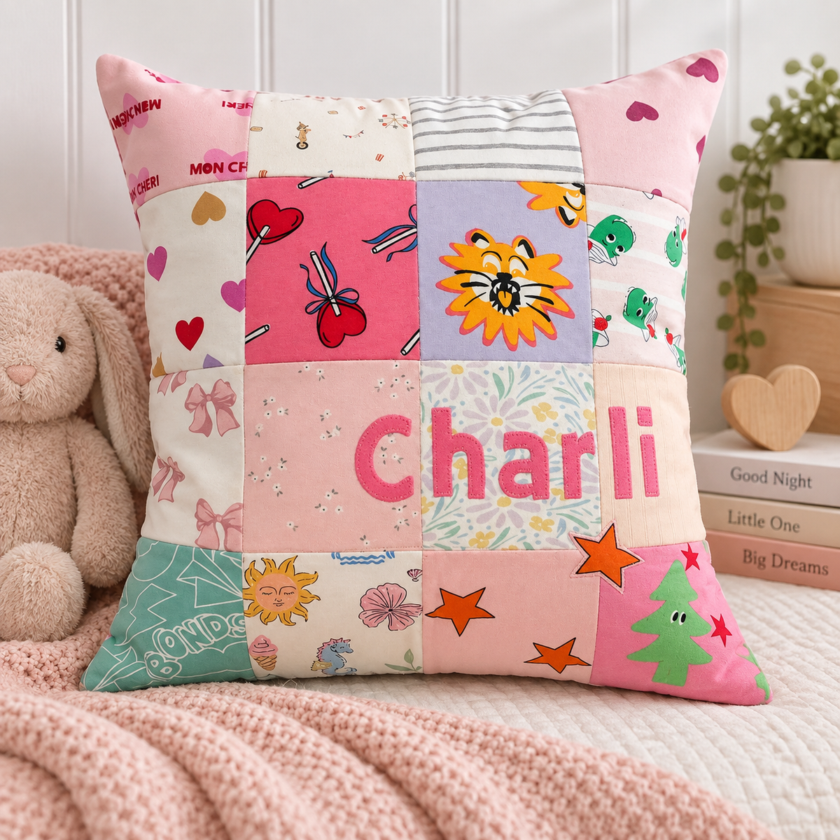 Personalised Memory Cushion – Keepsake Pillow Made from Your Baby's Outgrown Clothes