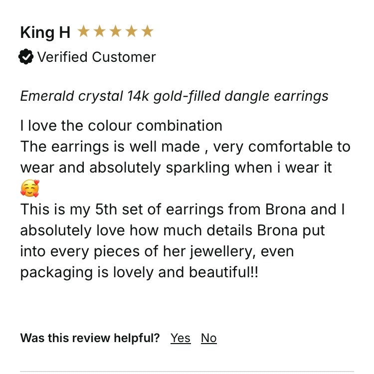 Birthstone crystal dangle earrings | 14k Gold-filled | Multiple month colour options
