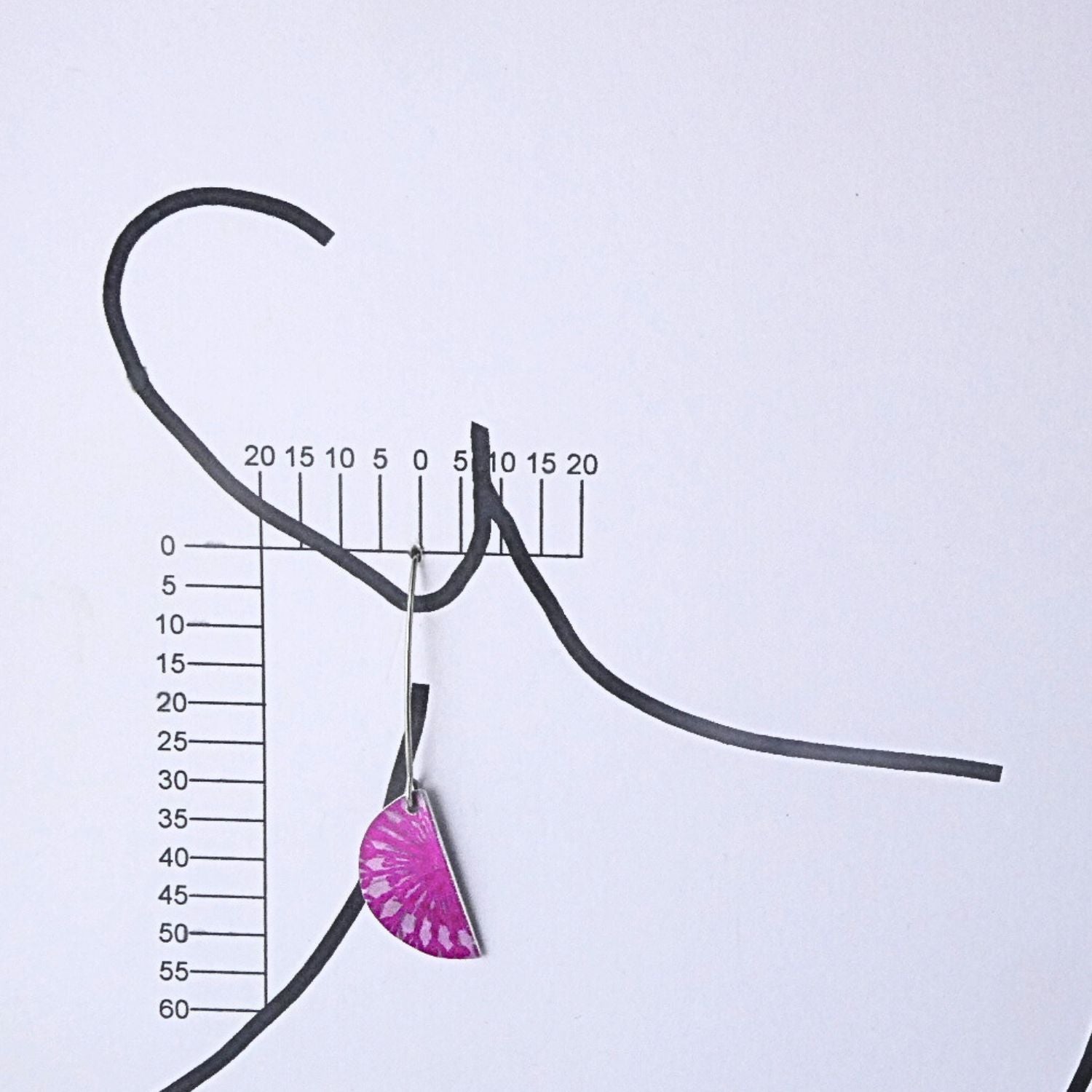 Anodised aluminium earrings hand printed Hot Dandelions Collection