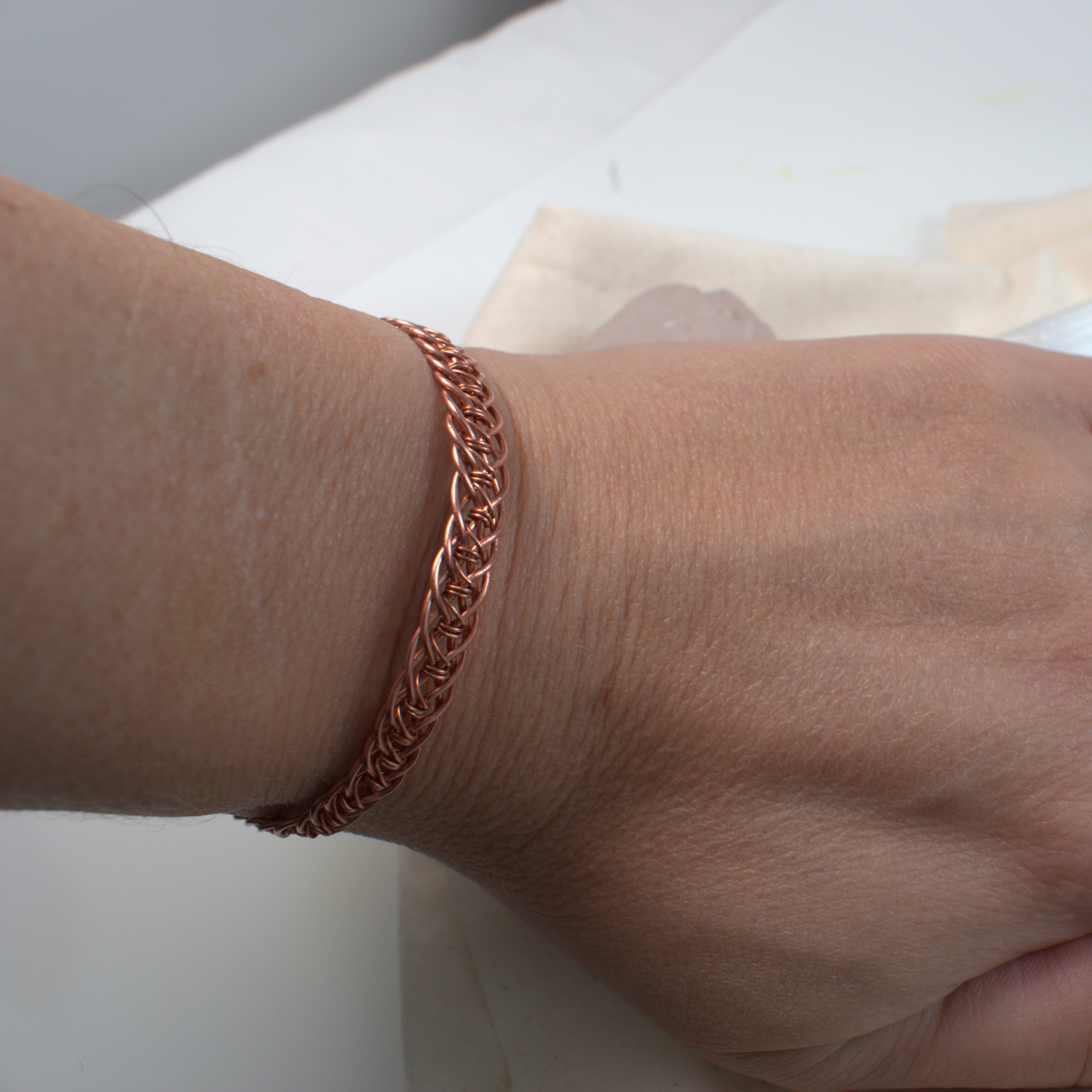 Rhythm - Hand Woven Copper Bracelet