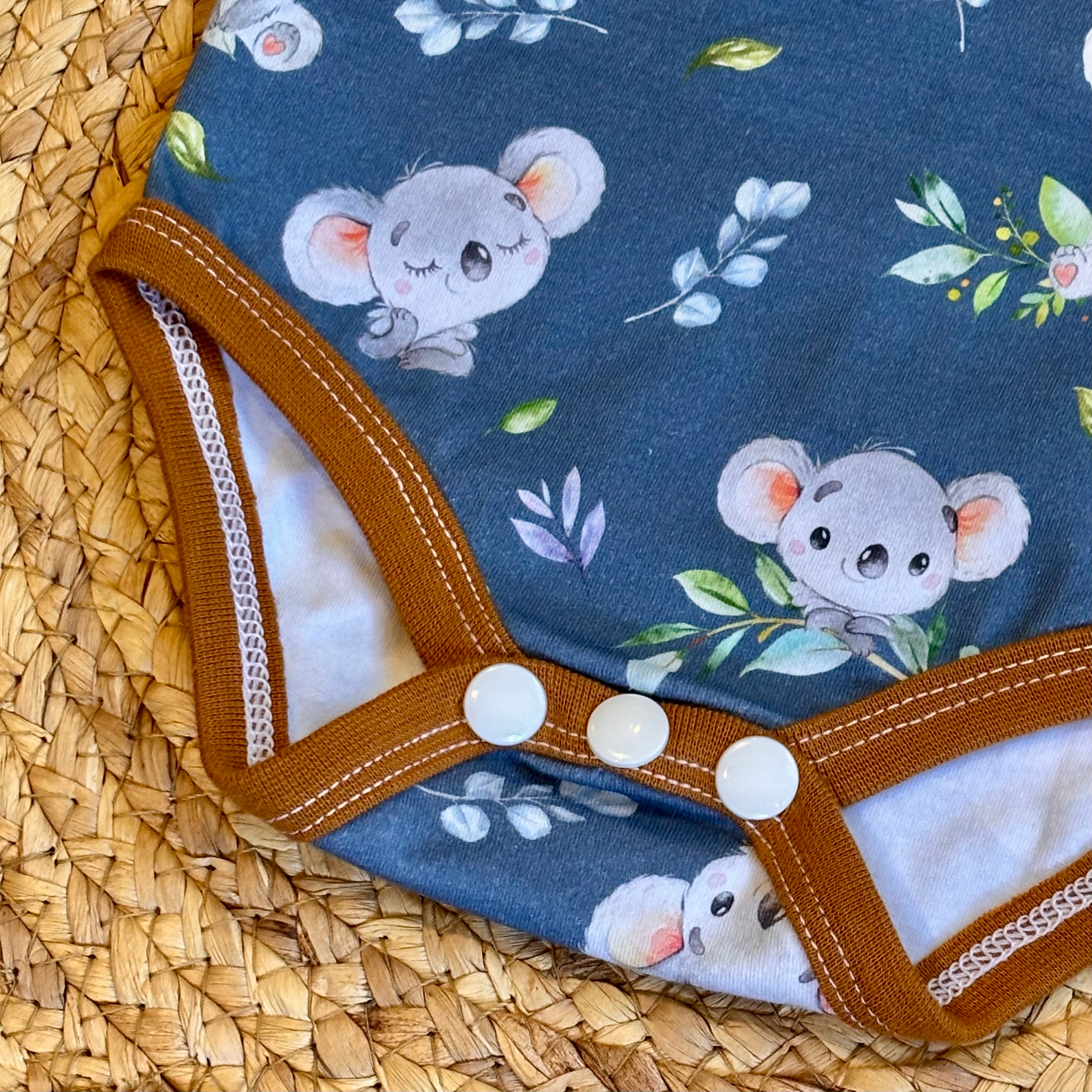 Baby Tank Bodysuit Gift Set | Brown Koalas | Size premmie to 2 | Made to order