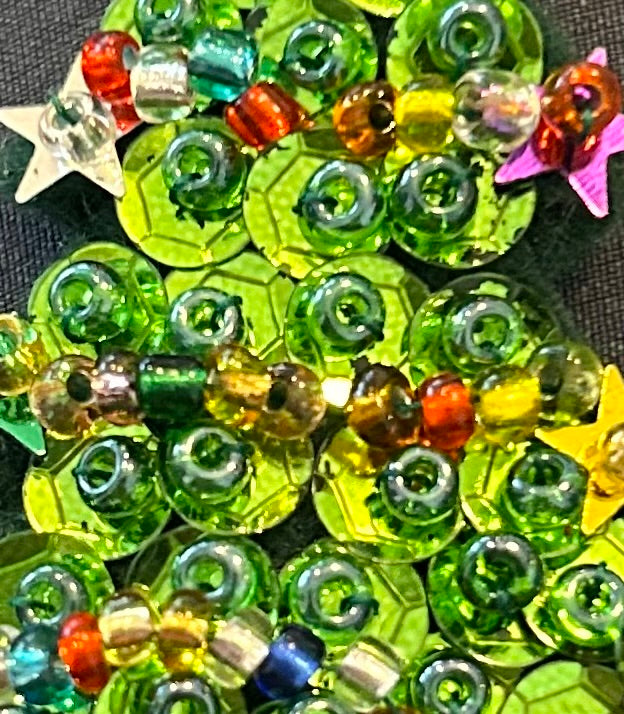 Sparkly Beaded Christmas Earrings