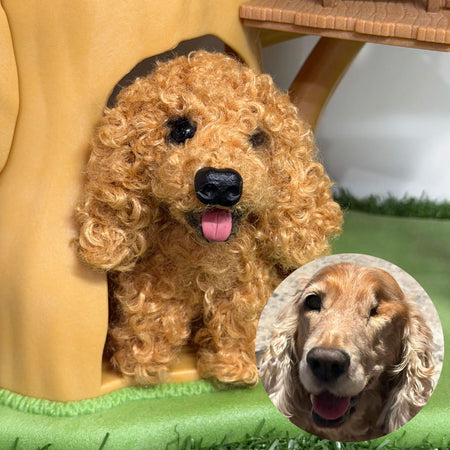 Custom Dog Replica from Photo, Poseable Art Doll, Pet Memorial Keepsake - Handmade Soft Sculpture, Personalised Plushie Ornament