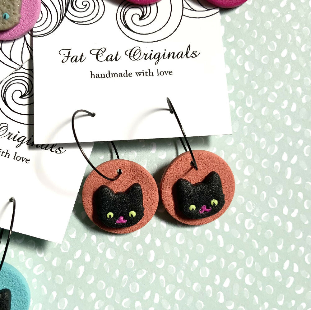 Earrings: Hoopla Cats