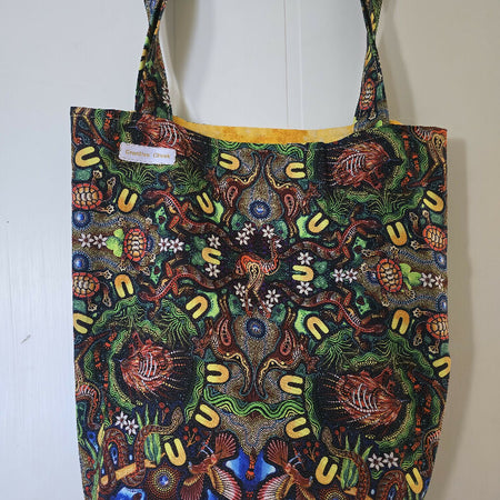 Handmade Indigenous Print Tote Bag