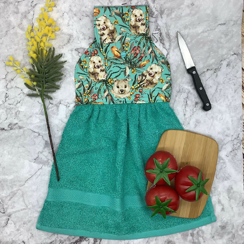 Australian Wombats hanging hand towel  - 4 Designs