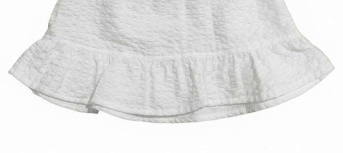 White puffed sleeve Boho top