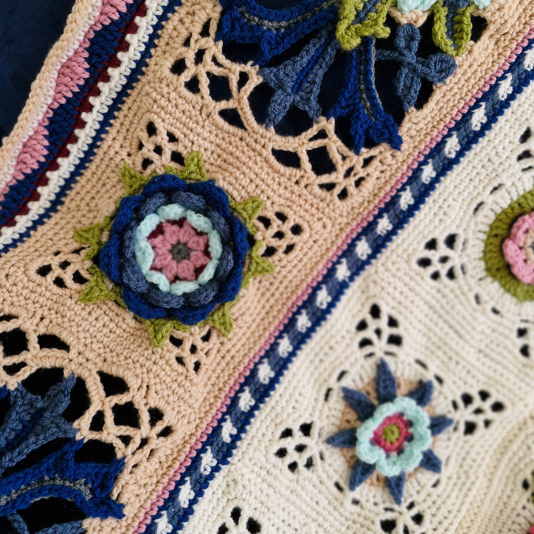 One-of-a-kind handcrafted crocheted heirloom blanket