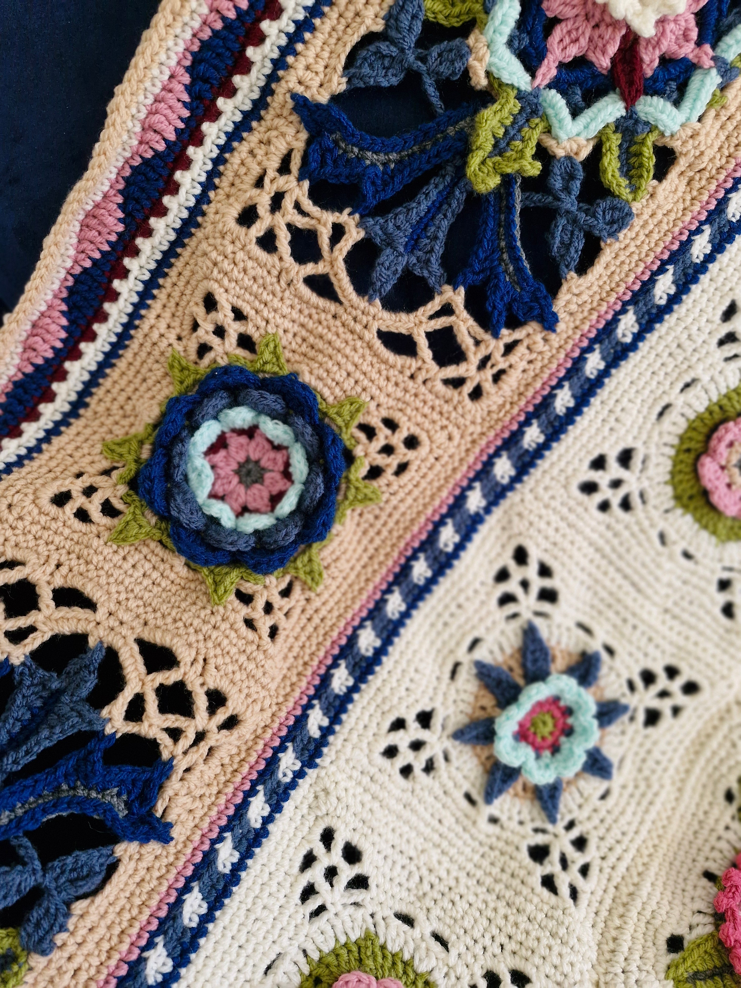 One-of-a-kind handcrafted crocheted heirloom blanket